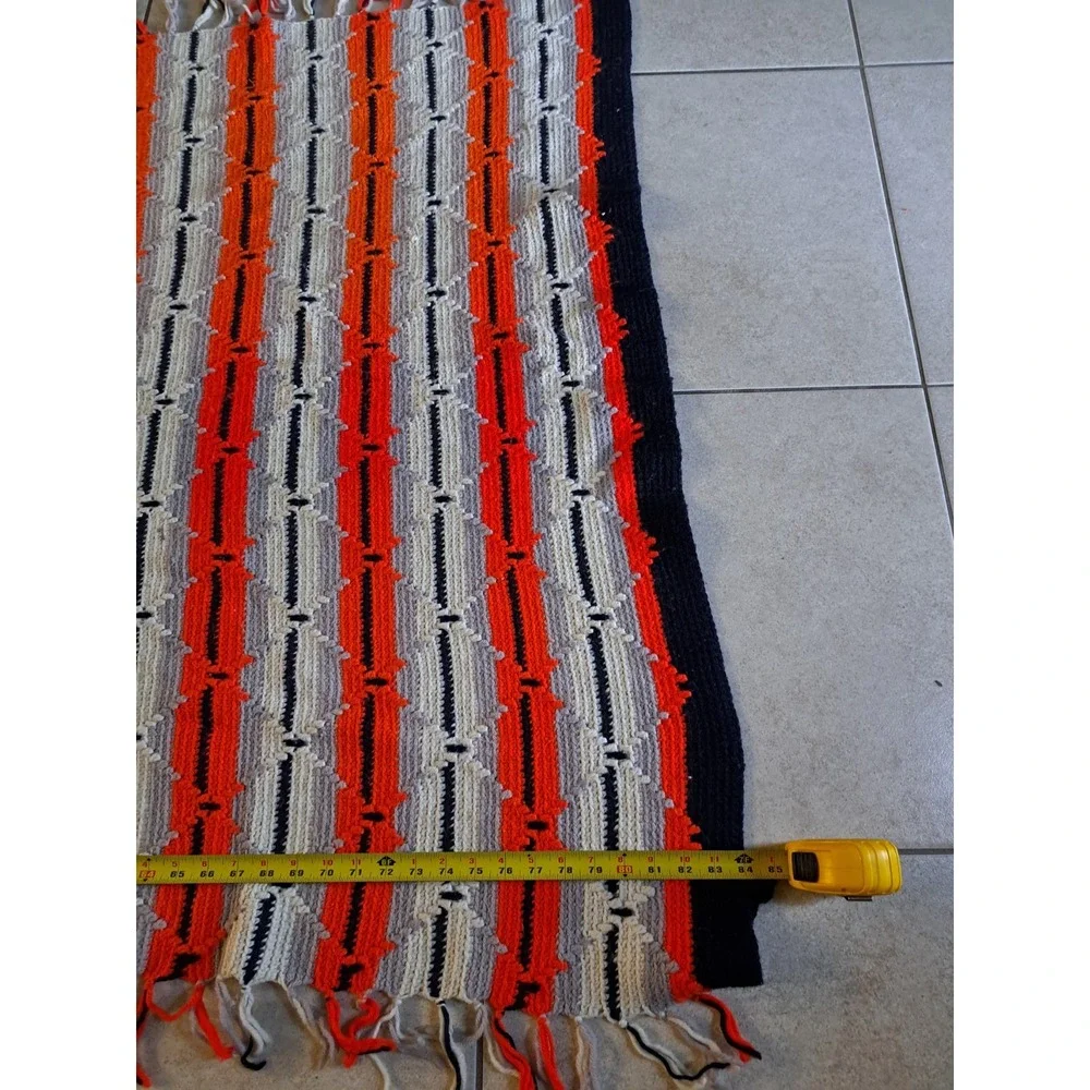 Vintage Handmade Crochet Rectangle Afghan‎ Blanket Throw 84 X 47